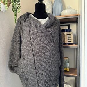 Dex - Charcoal Draped Cardigan - Size L - Like New